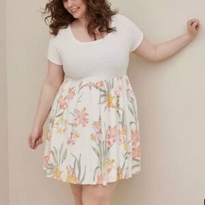 Torrid Floral smocked top Dress